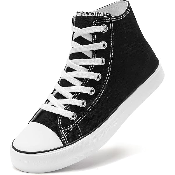 Amazon.com | Unisex Low Top Lace Up Casual Canvas Shoes for Women